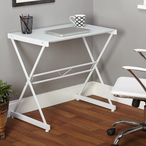 Simple Living White Ava Glass Desk