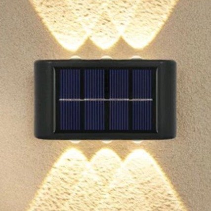 4-Pack Solar LED Up & Down Outdoor Wall Lights
