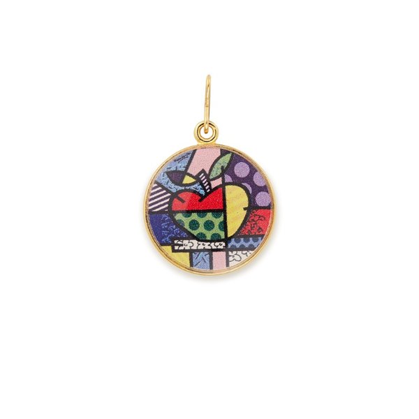 NY State Art Infusion Necklace Charm | Romero Britto in Shiny Gold | ALEX AND ANI