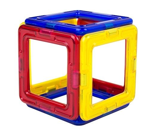 Creator Primary Colors Set (14-Pieces) Magnetic Building Blocks, Educational Magnetic Tiles Kit , Magnetic Construction STEM Set