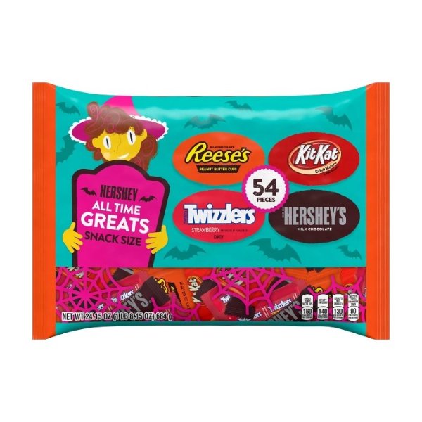 Reese's Twizzlers Kit Kat and Hershey's Halloween Snack Size Bag - 24.15oz / 54ct