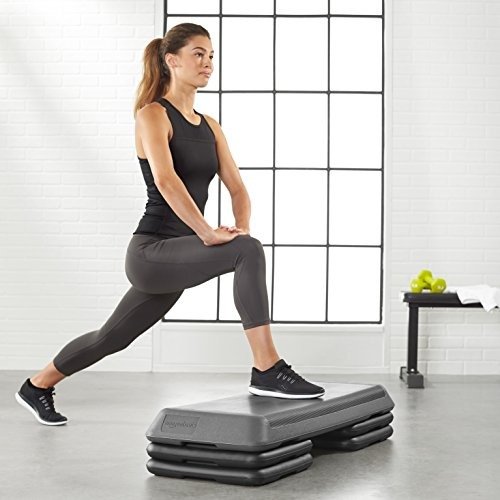 Aerobic Exercise Step Platform with Adjustable Risers- Health Club Size