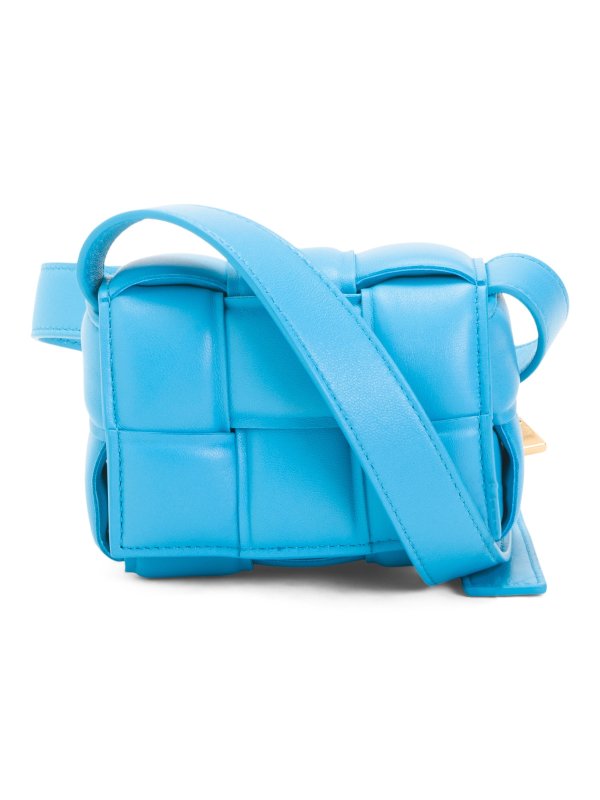 Made In Italy Leather Candy Padded Cassette Crossbody