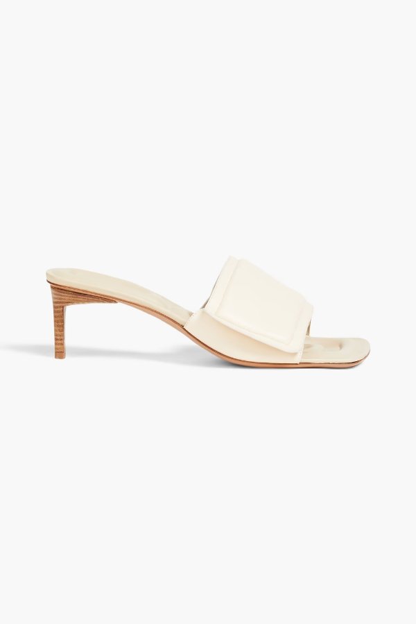 Piscine padded leather mules