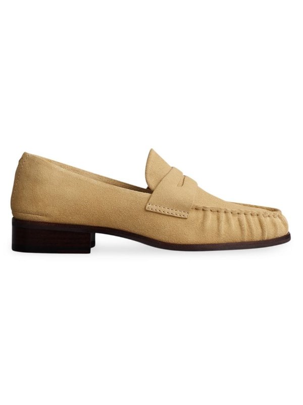 Sid Stitched Suede Loafers