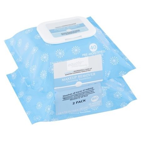 Makeup Remover Cleansing Towelettes, 80 Count, 2 Pack