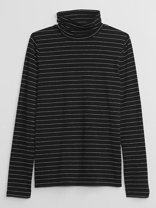 Lurex® Stripe Turtleneck T-Shirt