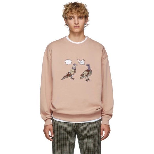 Pink Forba Animal-Embroidered Sweater