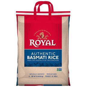 Authentic Royal Basmati Rice, 15 Pound Bag, White