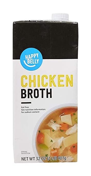 Amazon Brand - Happy Belly Chicken Broth, 32 Ounce