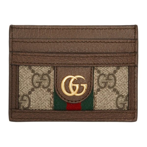 Gucci - Brown Ophidia GG Card Holder