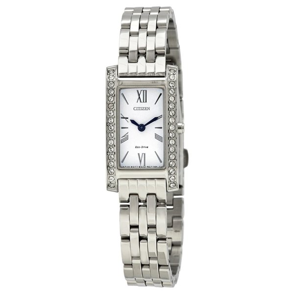 Silhouette Crystal White Dial Ladies Watch Silhouette Crystal White Dial Ladies Watch