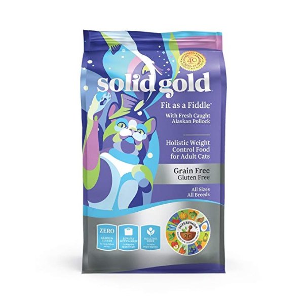 Fit as a Fiddle with Fresh Caught Alaskan Pollock - Grain-Free - Weight Control Adult Dry Cat Food