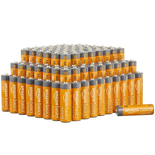 Amazon Basics 100-Pack AA Alkaline High-Performance Batteries