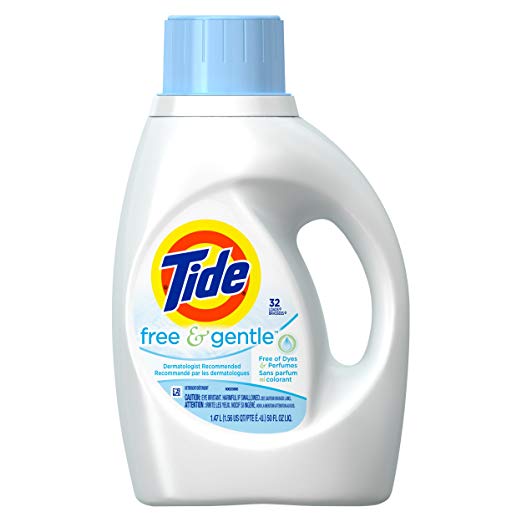 Tide Free and Gentle Liquid Laundry Detergent, 50 oz, 32 loads (2 Count) (Packaging May Vary) 洗衣液