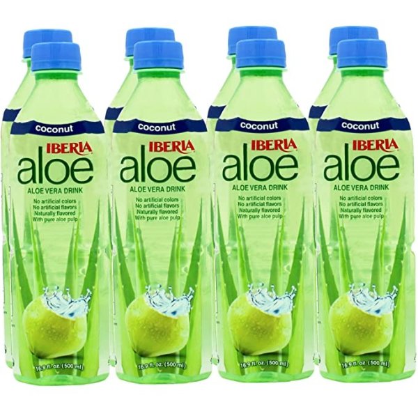 Aloe Vera Juice Drink, Coconut, 16.9 Fl Oz (Pack of 8)