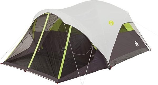 Steel Creek Fast Pitch Dome Tent with Screen Room, 6-Person , White, 10' x 9'