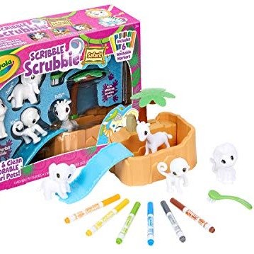 Crayola Scribble Scrubbie, Color & Wash Toy, Collectible Gift for Kids, Safari