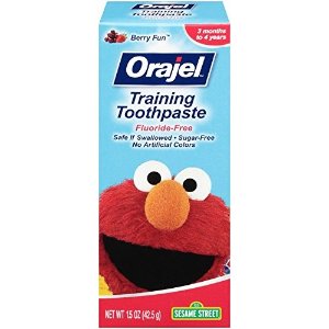 Orajel Elmo Fluoride-Free Training Toothpaste, 1.5 Oz @ Amazon