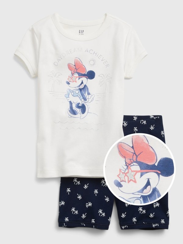 Kids | Disney Minnie Mouse 100% Organic Cotton Graphic PJ Set