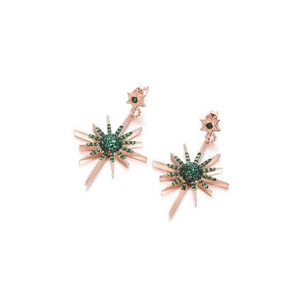 Double Starburst Drop Earrings from Apollo Box