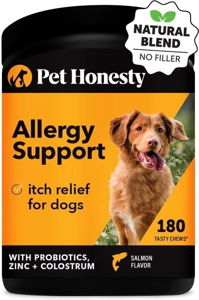 PetHonesty Allergy Support Salmon Flavored Soft Chews Allergy & Itch Relief Supplement for Dogs