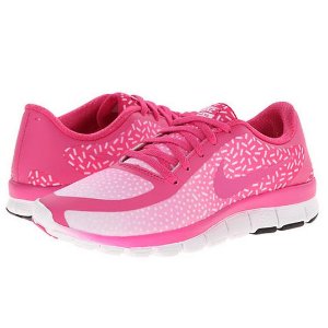 码全！Nike Free 5.0 V4粉色女士运动鞋