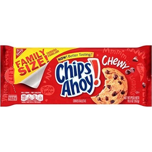 Chips Ahoy! Chewy Chocolate Chip Cookies - Family Size, 19.5 Ounce