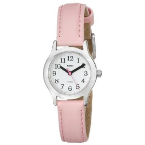 Timex 天美时 T79081 儿童粉色皮链手表