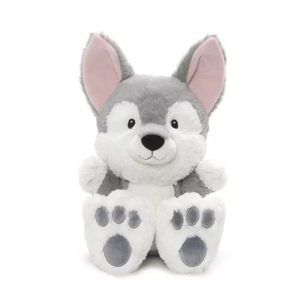 Silly Pawz Husky Dog Plush Stuffed Animal Gray and White 12&#34;