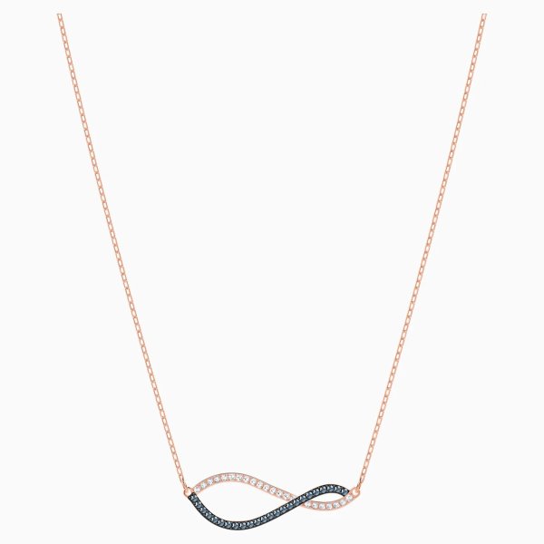 Lemon Necklace, Multi-colored, Rose-gold tone plated by SWAROVSKI