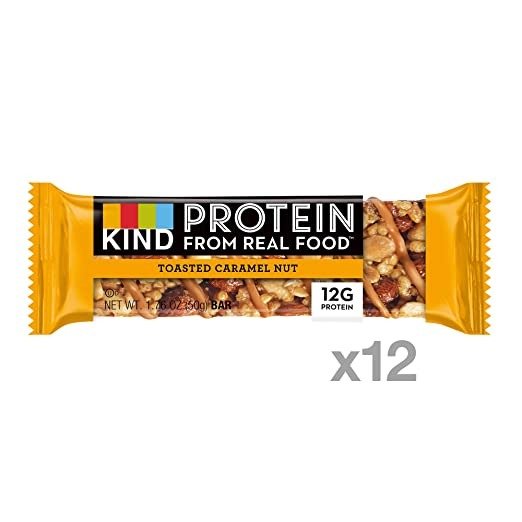 Protein Bars, Toasted Caramel Nut, Gluten Free, 12g Protein,1.76 Ounce (12 Count (Pack of 1))