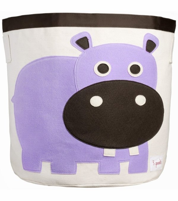 Storage Bin - Hippo Purple