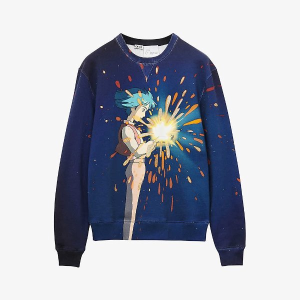 x Howl's Moving Castle Magical Sky graphic-print cotton sweatshirt