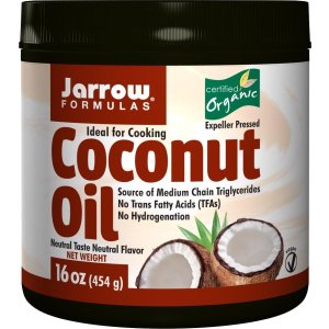 Jarrow Formulas Coconut Oil 100% Organic, 16 Ounces (Pack of 2)