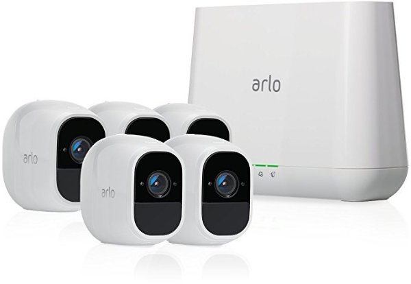 Arlo Pro 2 by NETGEAR Home Security Camera System (5 Pack) with Siren, Wireless, Rechargeable, 1080p HD, Audio, Indoor or Outdoor, Night Vision, Works with Amazon Alexa
