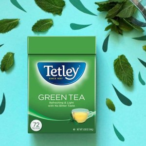 Tetley 浓郁红茶+清新绿茶混合茶包 72包 口感纯正 自然清新