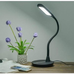 ANNT 10W Gooseneck Dimmable Eye-Care LED Desk Lamp with 1.5A USB Charging Port