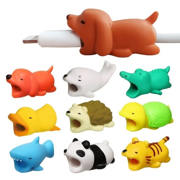 1 Pack Cute Bite Cartoon Animal Cable Protector Cord Wire Protection Mini Cover Charging Cable Winder High Quality Protector New
