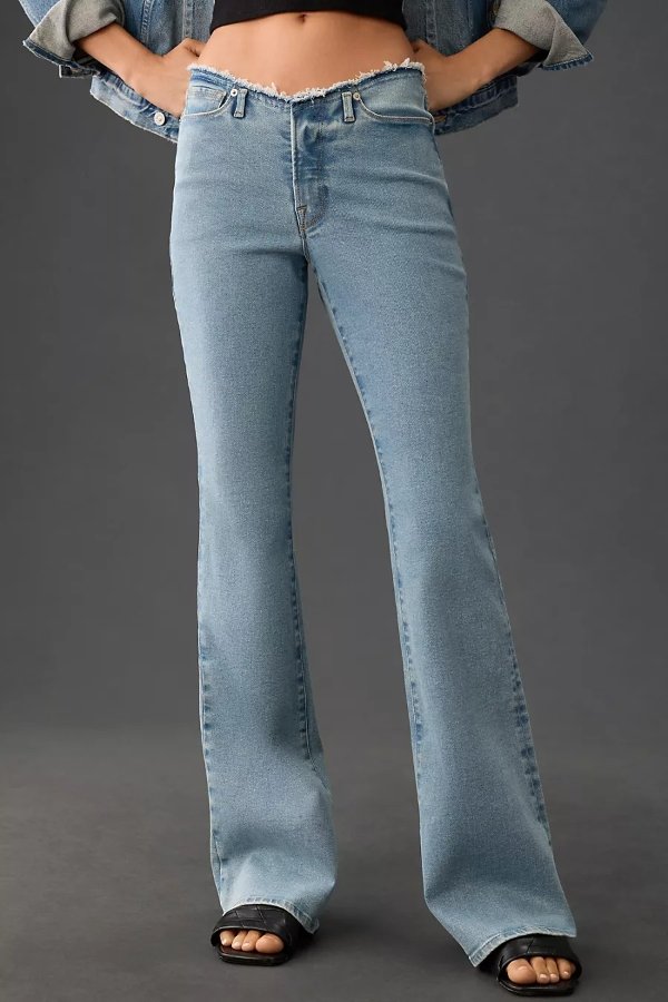 Good Legs Low-Rise Flare Jeans