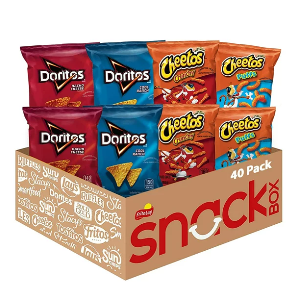 Frito-Lay Doritos & Cheetos Mix Snacks Variety Pack, 40 Count