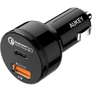 AUKEY Fast Car Charger, 33W USB C