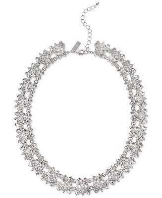 Silver-Tone Mixed Crystal All-Around Statement Necklace, 17" + 3" extender, Created for Macy's