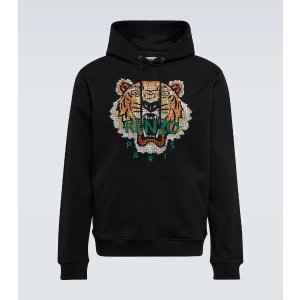 KenzoLogo embroidered cotton hoodie