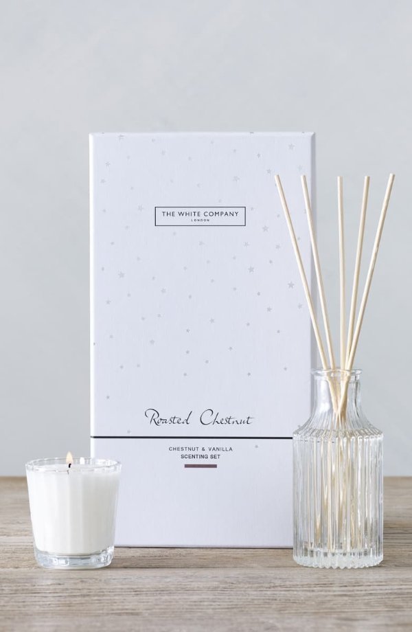 Roasted Chesnut Candle & Reed Diffuser Set
