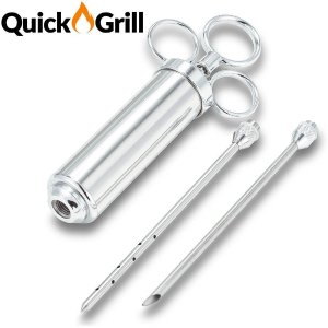 Quick Grill 2 Oz Stainless Steel Deluxe Seasoning & Marinade Injector