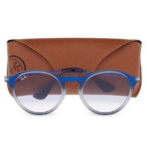 Ray-Ban 0rb4243 Round Sunglasses, Blue/Black, 49 mm