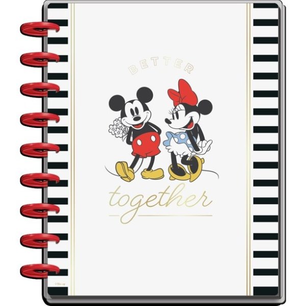 The Happy Planner, Disney, Mickey Mouse & Minnie Mouse Better Together Classic 12 Month Planner, Vertical, 2022, 7.75"x 0.563"x 9.75"