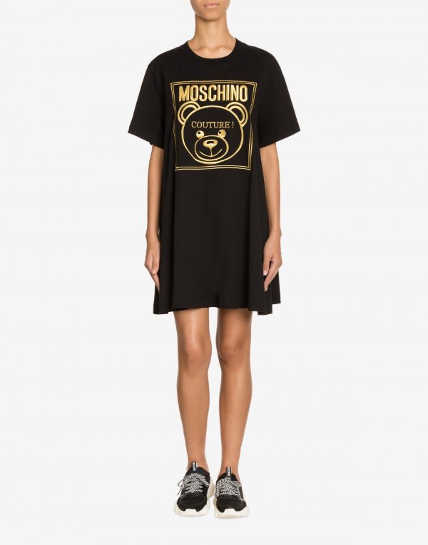 Teddy Label jersey dress - Dresses - Clothing - Women - Moschino | Moschino Official Online Shop