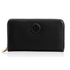 Tory Burch Stacked LOGO ZIP CONTINENTAL WALLET